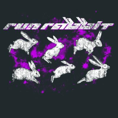 Run Rabbit T-shirt {Black} Design