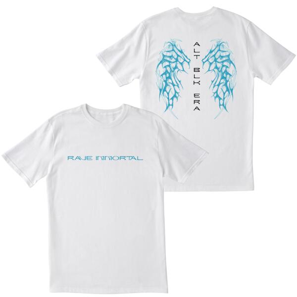 'Rave Immortal' White T-shirt {Black} Thumbnail