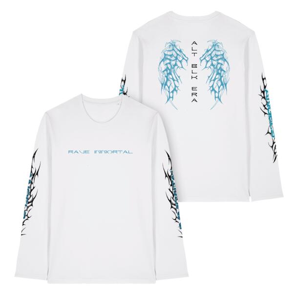 'Rave Immortal' Long Sleeve {White} Thumbnail