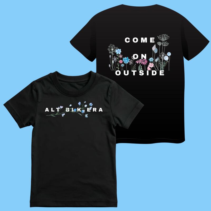 'Come On Outside' T-shirt {Black} Thumbnail