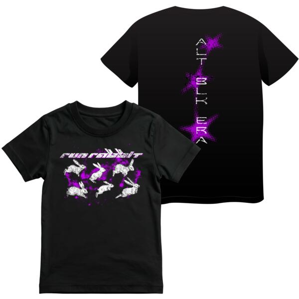 Run Rabbit T-shirt {Black} Thumbnail
